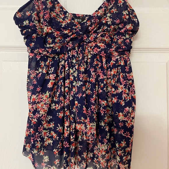 Express Floral Ruffle Tank Size S - Picture 4 of 4